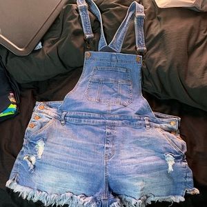 Overall Distressed Shorts